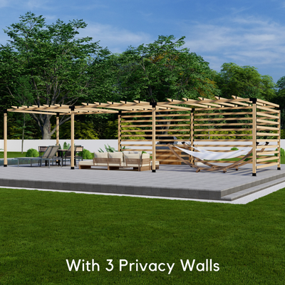 Kit pour pergola de jardin avec toit et parois latérales