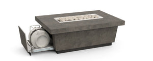 American Fyre Designs Contempo LP Select – Table brasero avec tiroir pour bouteille