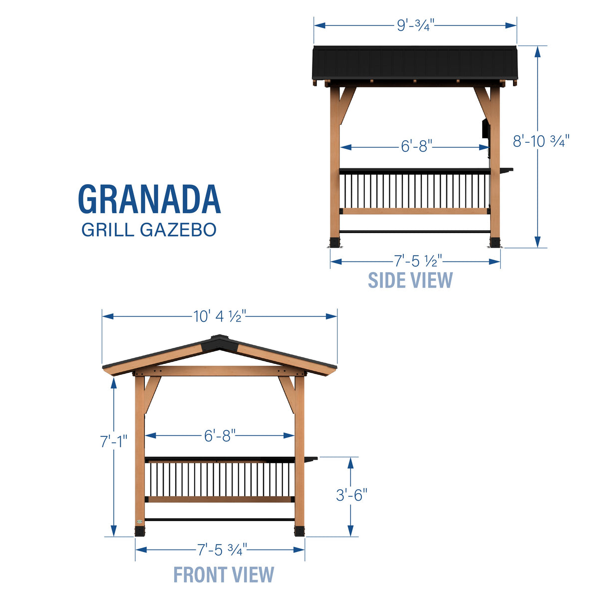 Granada – Pavillon pour barbecue avec bar extérieur