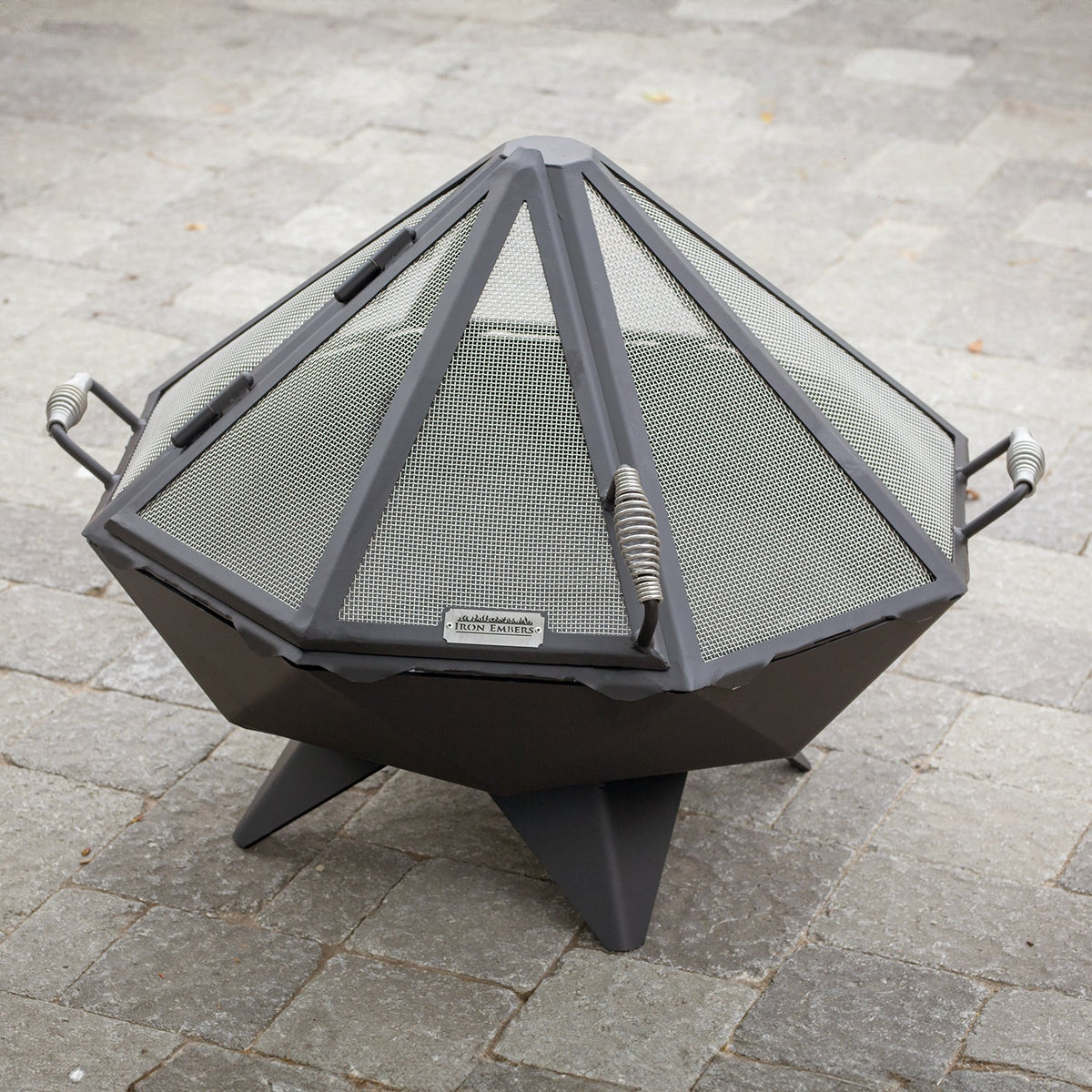 Iron Embers Polygon 3' – Ensemble brasero avec pare-étincelles, double porte