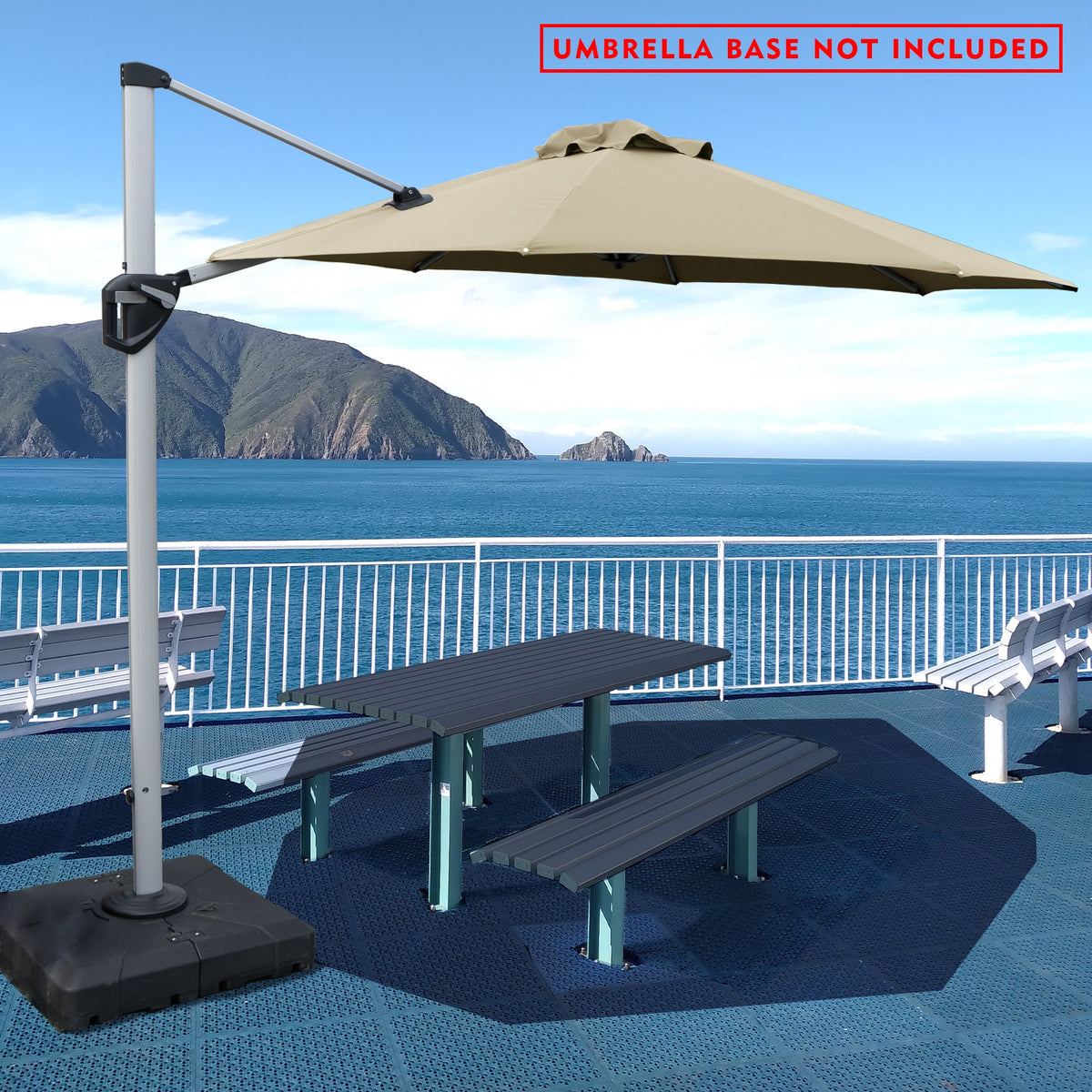 Kozyard 11' Roma Cantilever Offset Umbrella (4 Color Options) - Kozyard LLC.