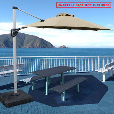 Kozyard 11' Roma Cantilever Offset Umbrella (4 Color Options) - Kozyard LLC.