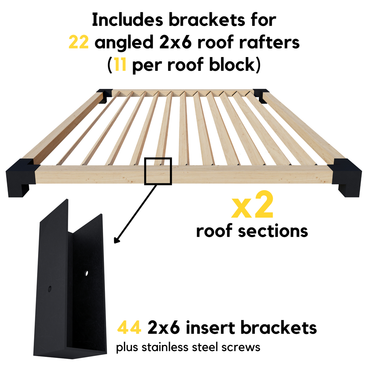 Kit pour pergola adossée à une maison