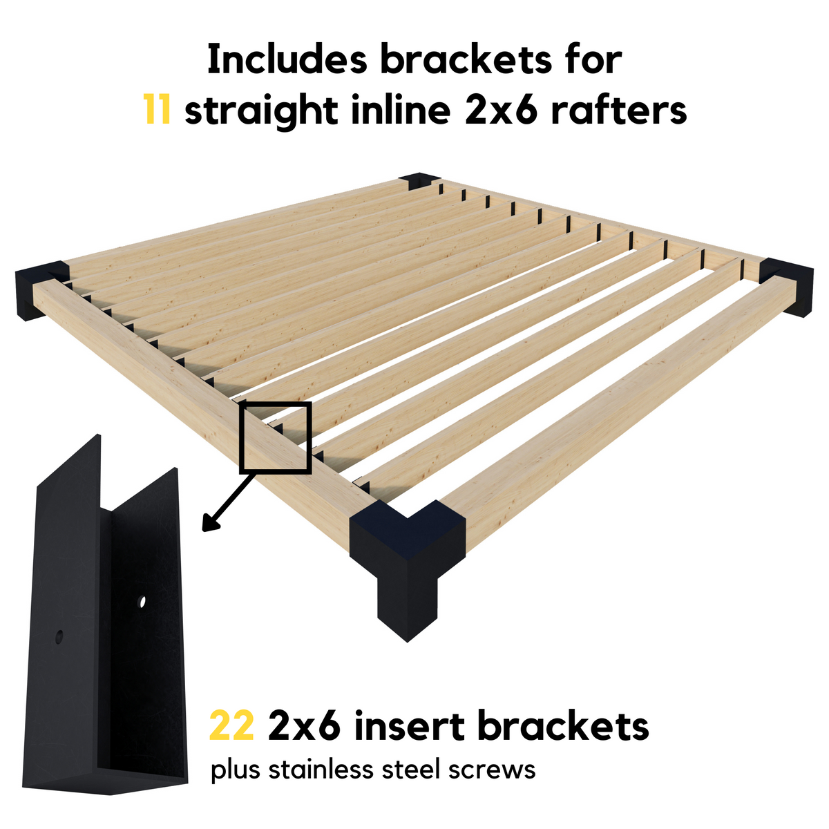 Kit de pergola extérieure moderne