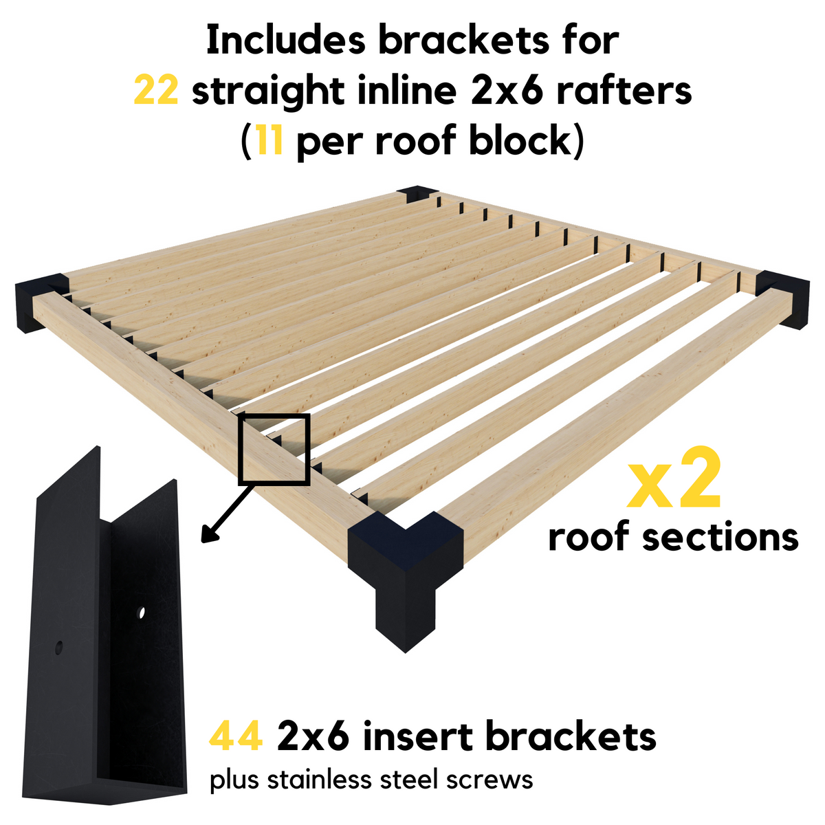 Kit de supports pour pergola / parois d’intimité
