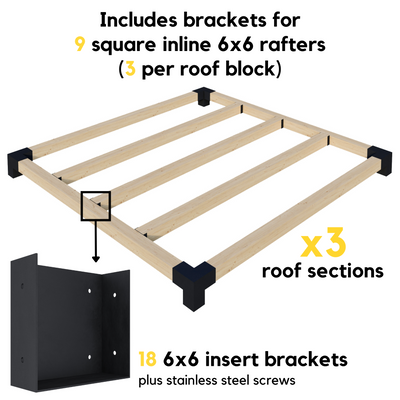 Kit DIY de supports pour pergola de terrasse en bois et métal