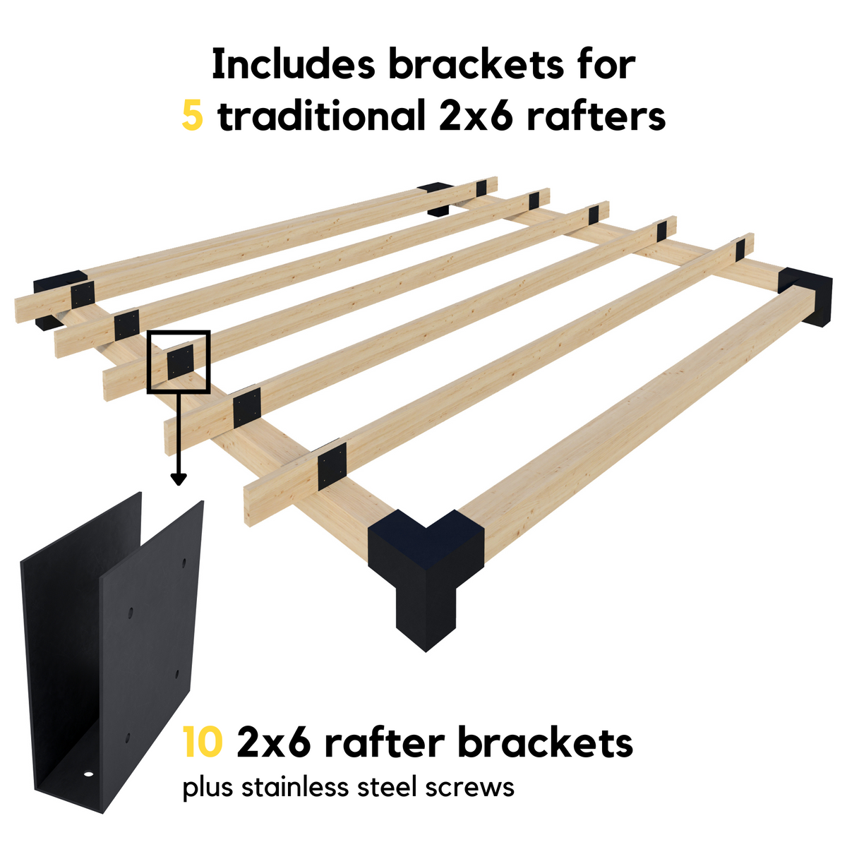 Kit de pergola pour petit jardin – Toute taille jusqu’à 12' x 12'