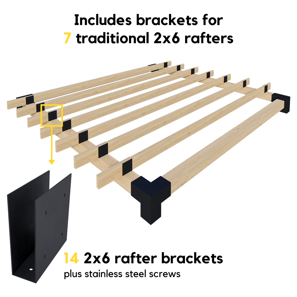 Kit pour pergola adossée à la maison