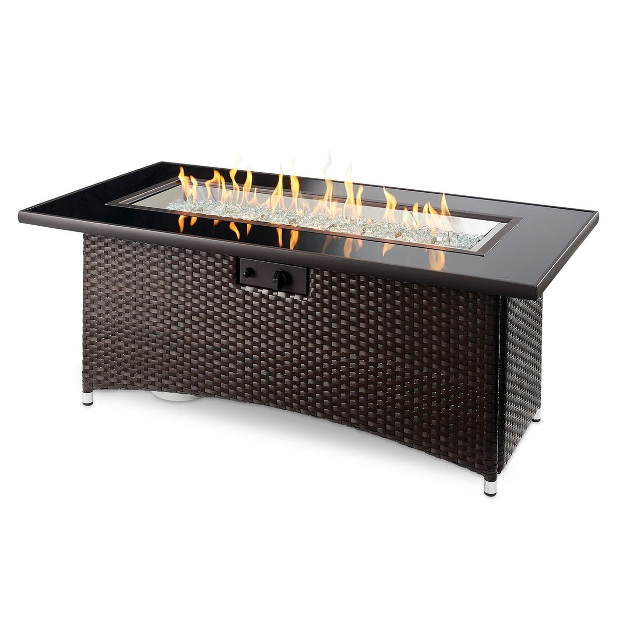Balsam Montego – Table brasero linéaire à gaz avec pare-feu en verre – MG-1242-BLSM-K/GG-1242