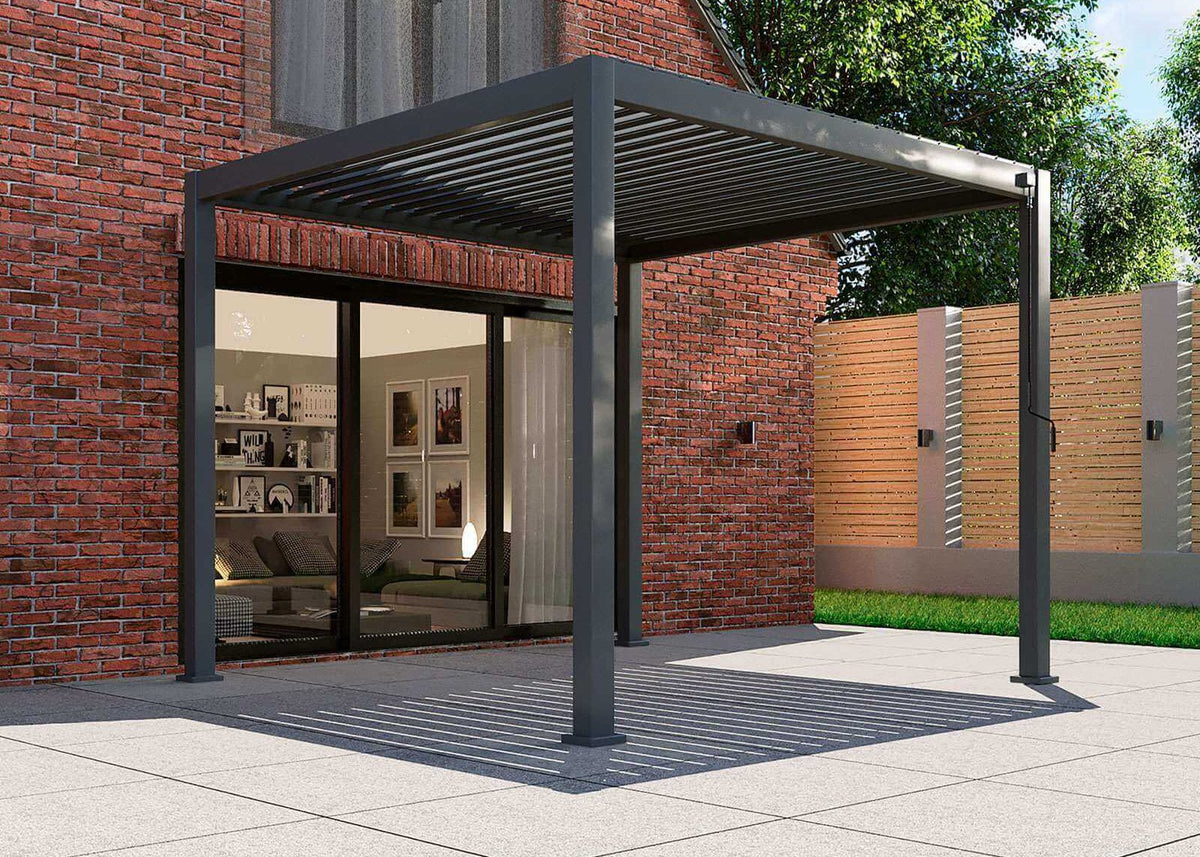 NOVA TITAN – Pergola carrée 3m x 3m – gris (modèle 2026)