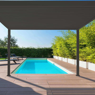 NOVA TITAN – Pergola carrée 3.6m x 3.6m – gris (modèle 2026)