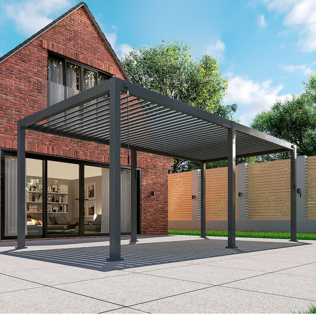 NOVA TITAN – Pergola rectangulaire 6m x 3m – gris (modèle 2026)