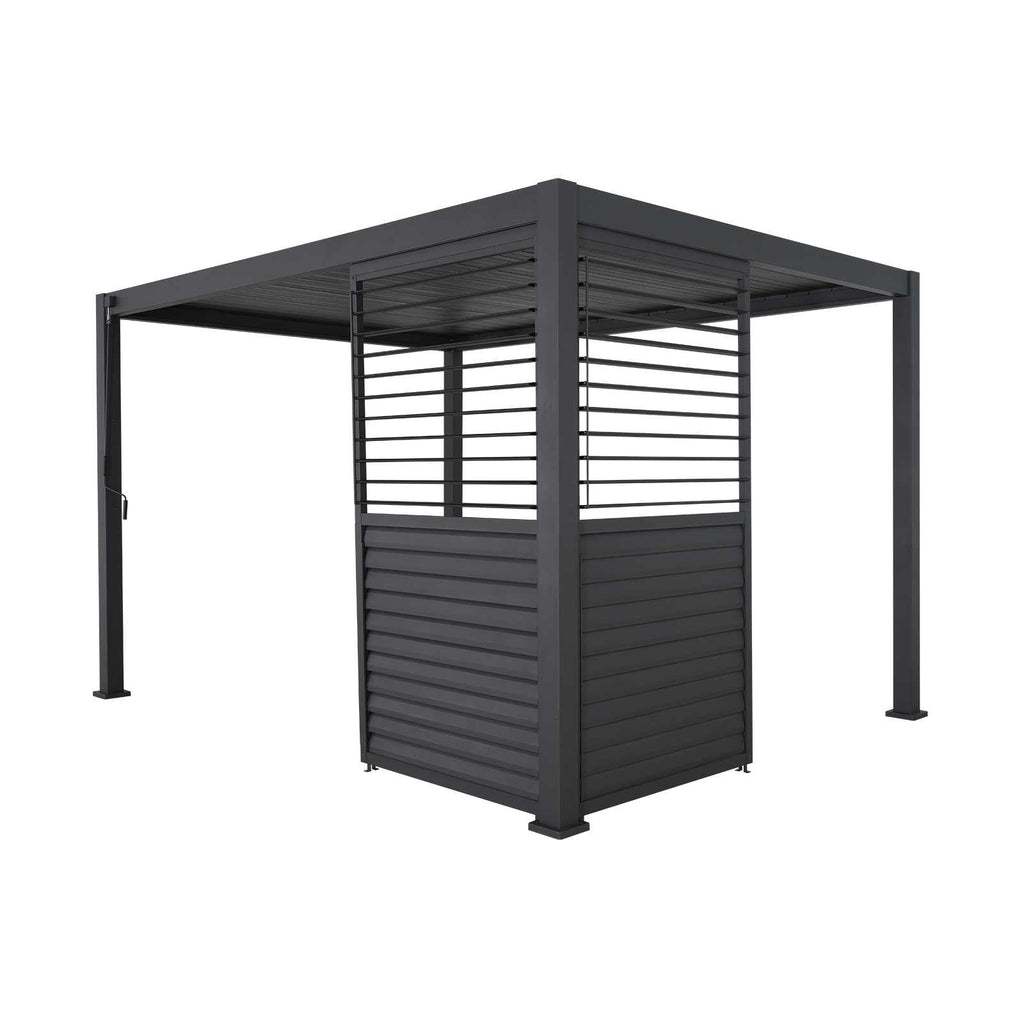 1.2M NOVA TITAN – Paroi réglable à lames orientables pour pergola en aluminium – gris