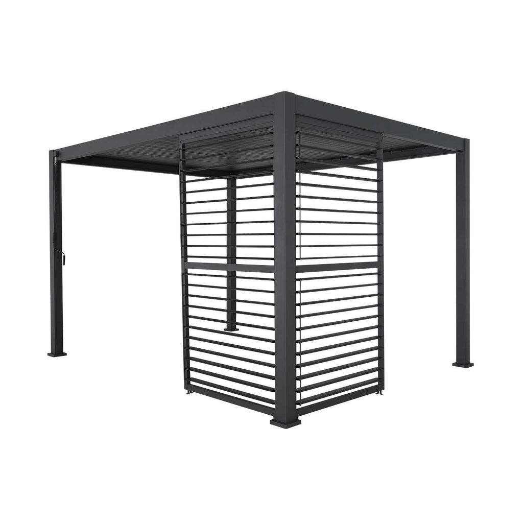 1.33M NOVA TITAN – Paroi réglable à lames orientables pour pergola en aluminium – gris