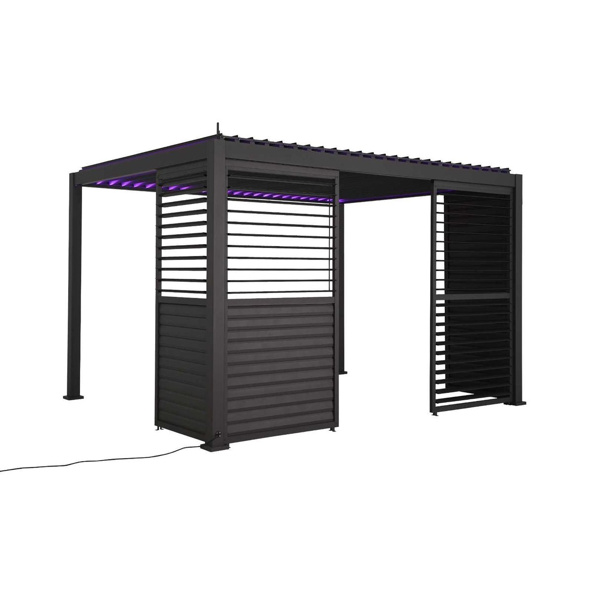 1.2M NOVA TITAN – Paroi réglable à lames orientables pour pergola en aluminium – gris