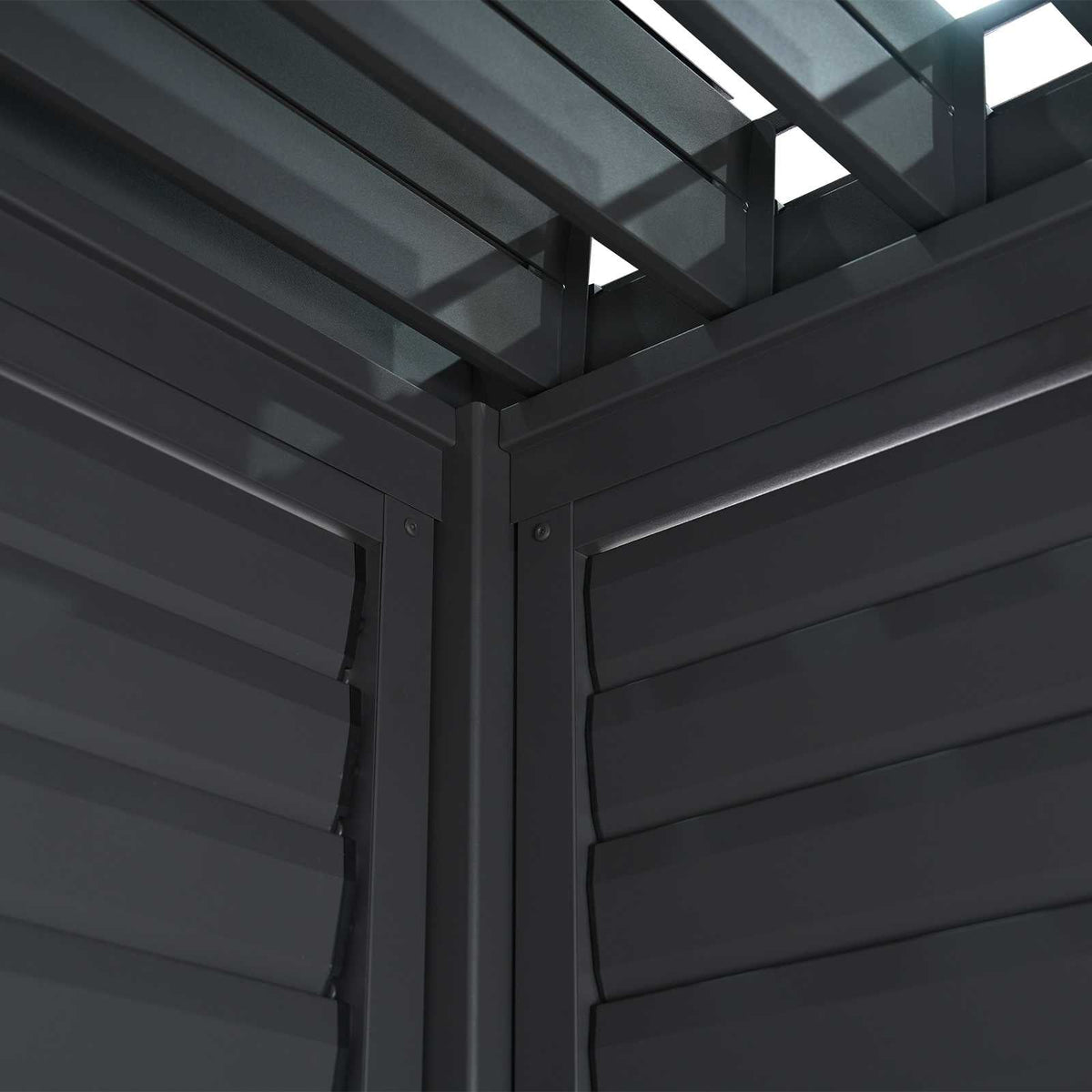 1.33M NOVA TITAN – Paroi réglable à lames orientables pour pergola en aluminium – gris
