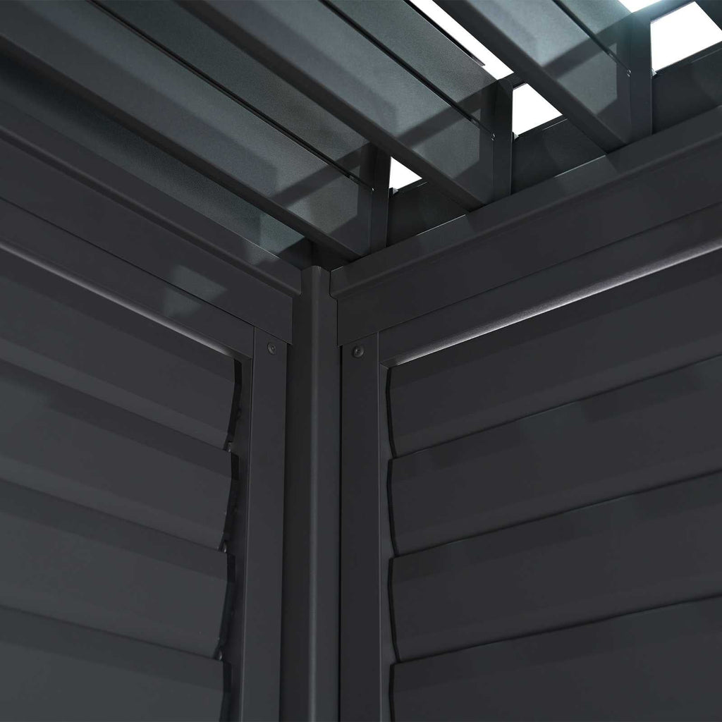 1.2M NOVA TITAN – Paroi réglable à lames orientables pour pergola en aluminium – gris