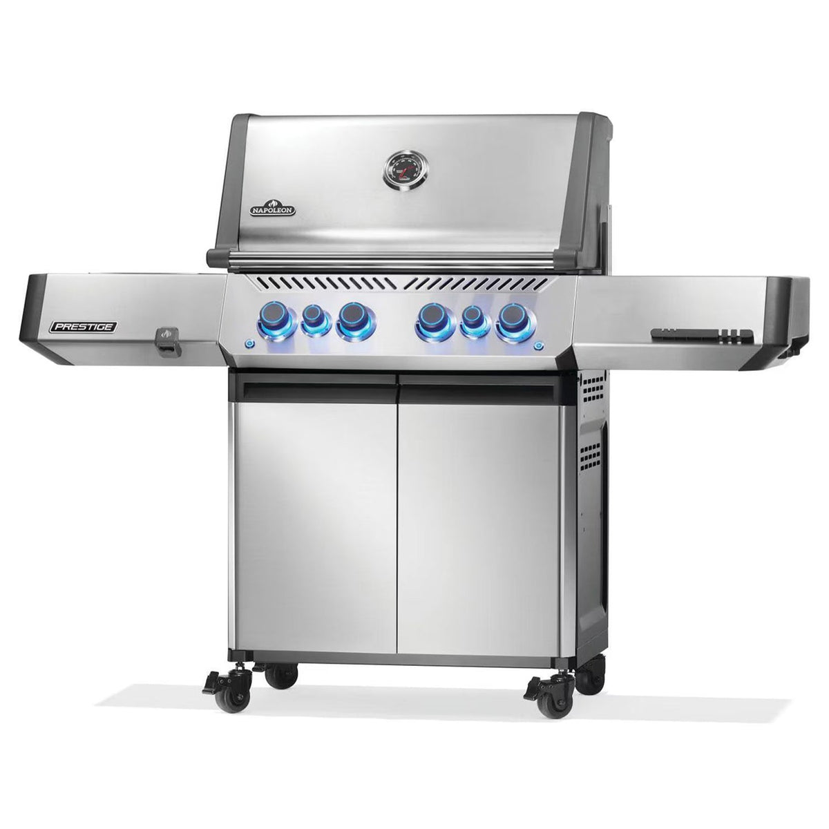 Napoleon Prestige 500 RSIB – Barbecue 6 brûleurs avec brûleurs infrarouges latéral et arrière, acier inoxydable