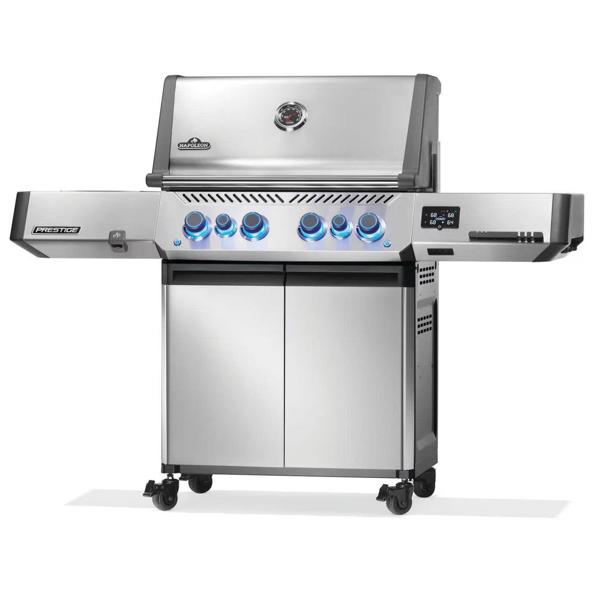 Napoleon Prestige 500 Connected RSIB – Barbecue 6 brûleurs avec brûleurs infrarouges latéral et arrière, acier inoxydable, WiFi & Bluetooth