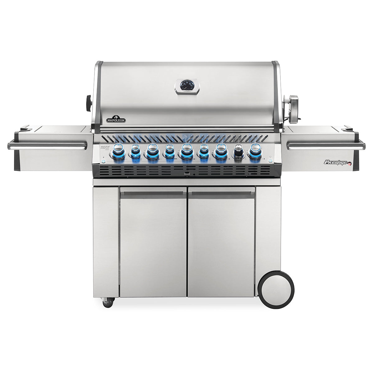 Napoleon Prestige PRO 665 RSIB – Barbecue 8 brûleurs avec brûleurs infrarouges latéral et arrière, acier inoxydable