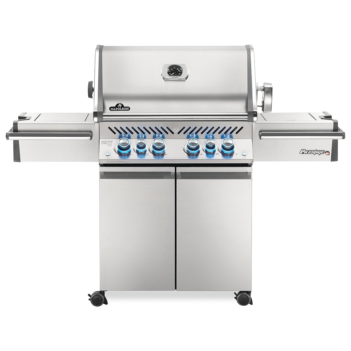Napoleon Prestige PRO 500 RSIB – Barbecue 6 brûleurs avec brûleurs infrarouges latéral et arrière, acier inoxydable