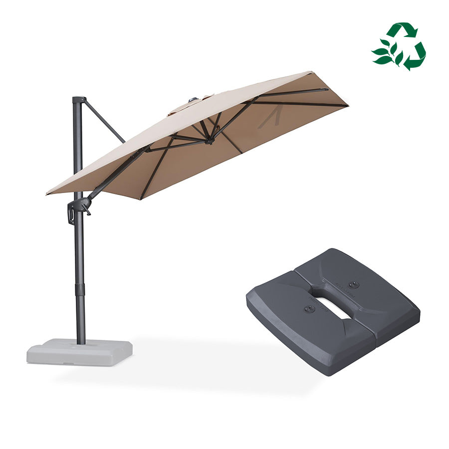 PURPLE LEAF – Parasol de terrasse résistant aux UV avec base, modèle extérieur économique