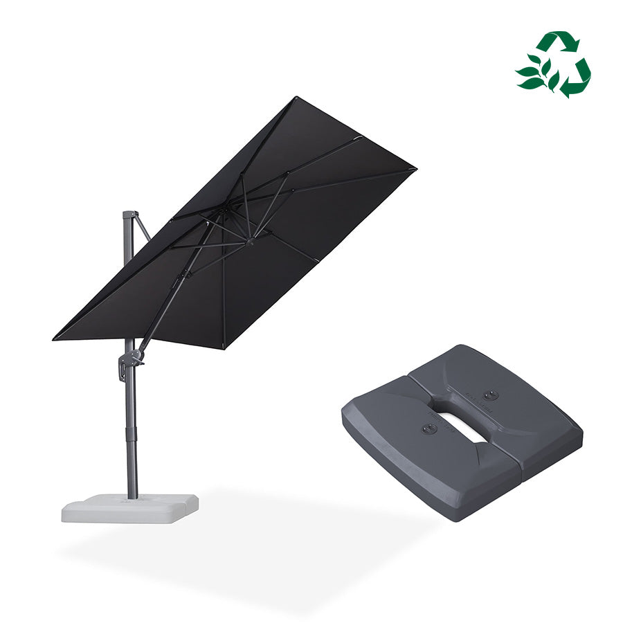 PURPLE LEAF – Parasol de terrasse résistant aux UV avec base, modèle extérieur économique