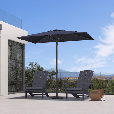 PURPLE LEAF – Parasol de marché haut de gamme renforcé, commercial, hydraulique et semi-automatique pour terrasse