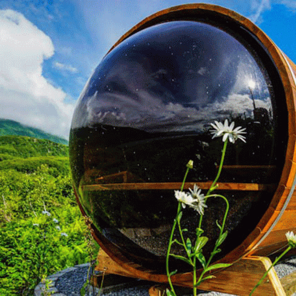 Saunas tonneau en cèdre à vue panoramique