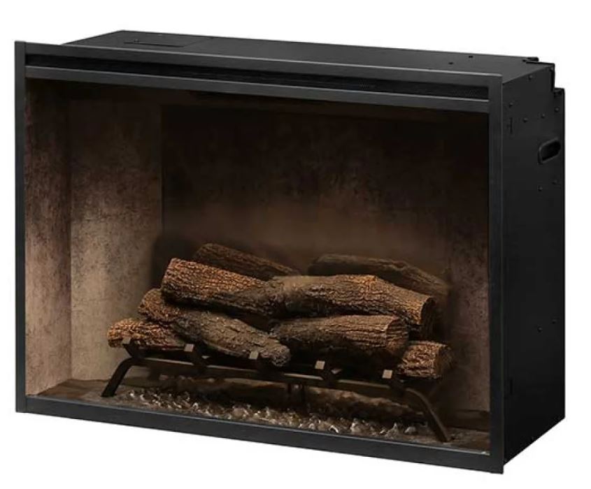 Dimplex Revillusion 36 pouces – Foyer encastrable Weathered Concrete avec vitre et kit de branchement – RBF36WC-KIT