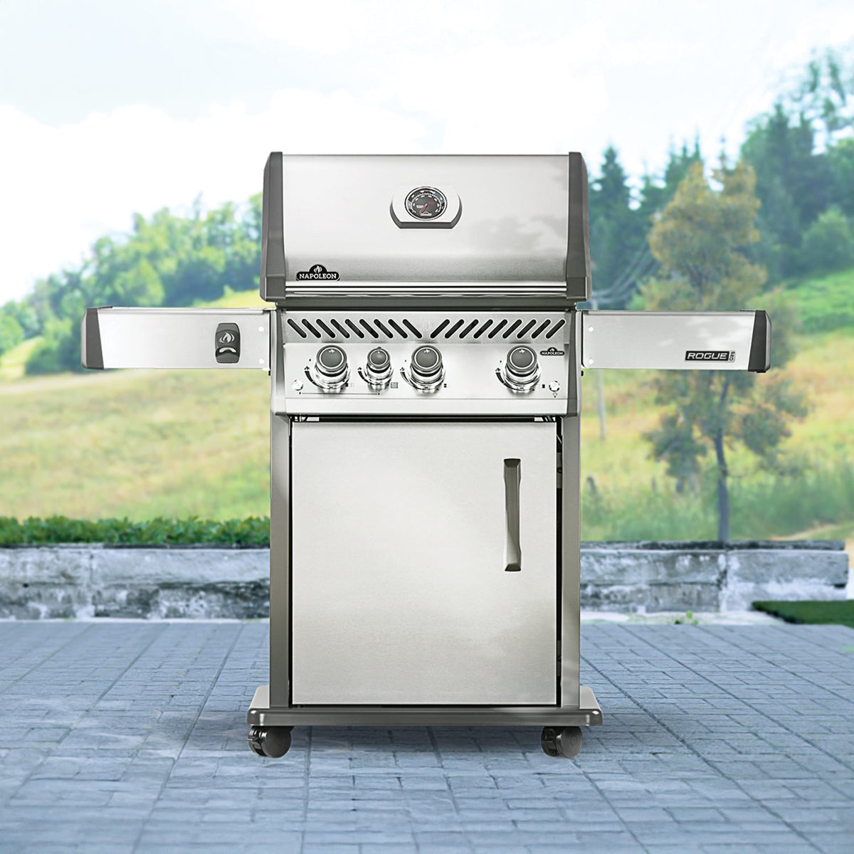 Napoleon Rogue PRO 425 SIB – Barbecue 4 brûleurs avec brûleur latéral infrarouge, Stainless
