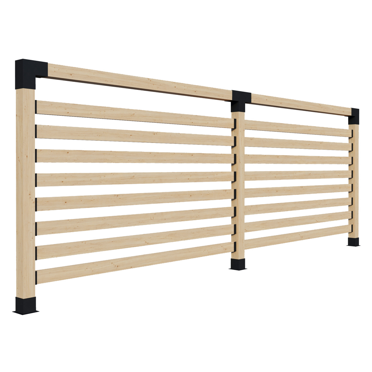 Kit de paroi d’intimité autoportante pour jardin jusqu’à 24' (2 sections de paroi avec structure 6x6)