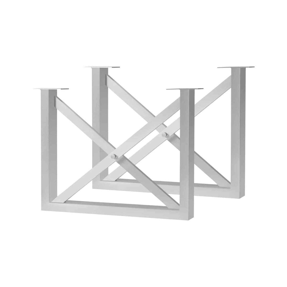 Piètement contemporain carré de table à manger, style X