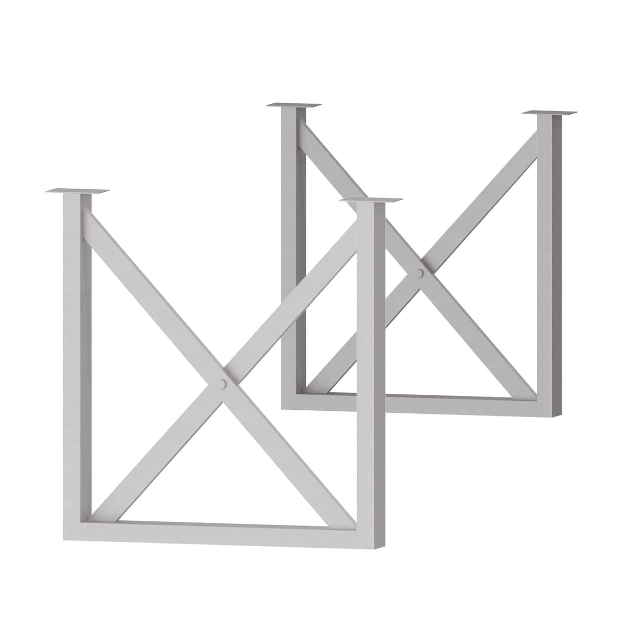 Piètement contemporain carré de table haute, style X