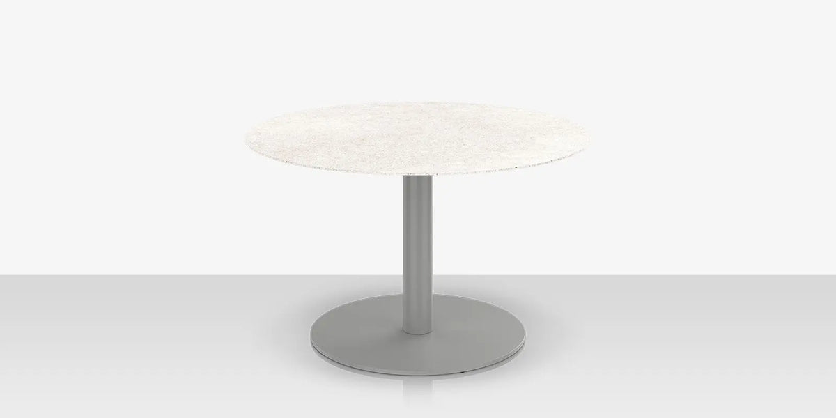 Decoscape Oliver 42" – Plateau de table à manger rond sans rebord en porcelaine