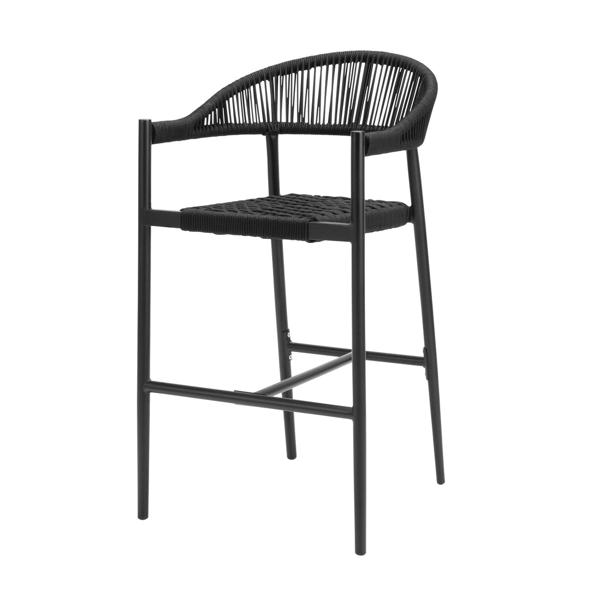 Skye – Fauteuil de bar, structure Tex Black avec Durarope Black
