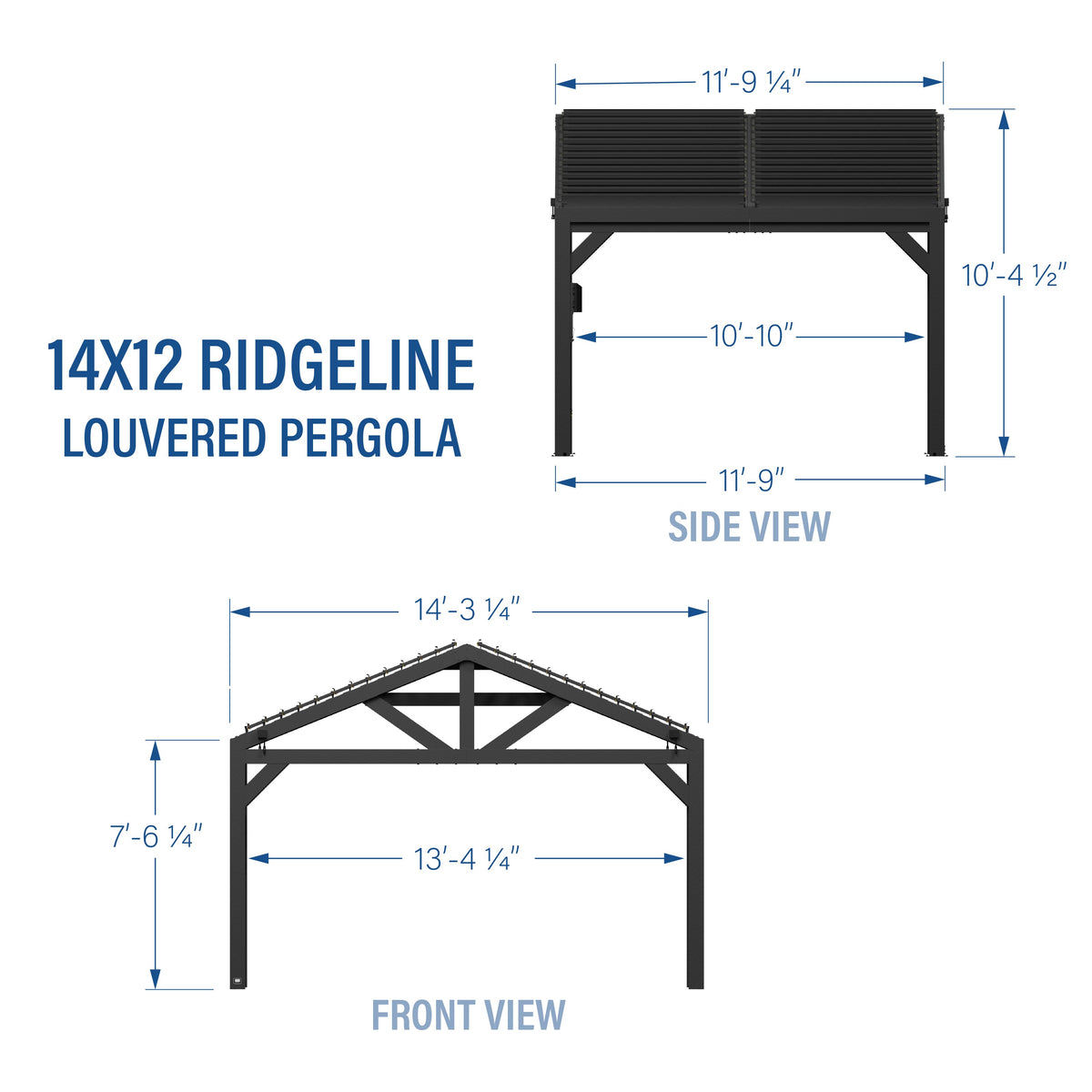 Ridgeline 14x12 – Pergola en acier à lames orientables