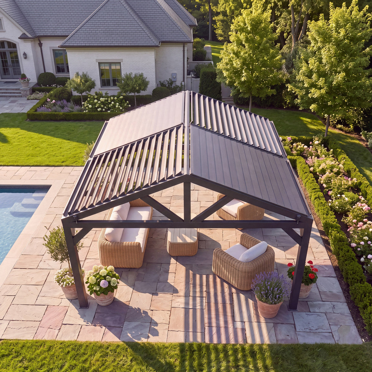 Ridgeline 14x12 – Pergola en acier à lames orientables