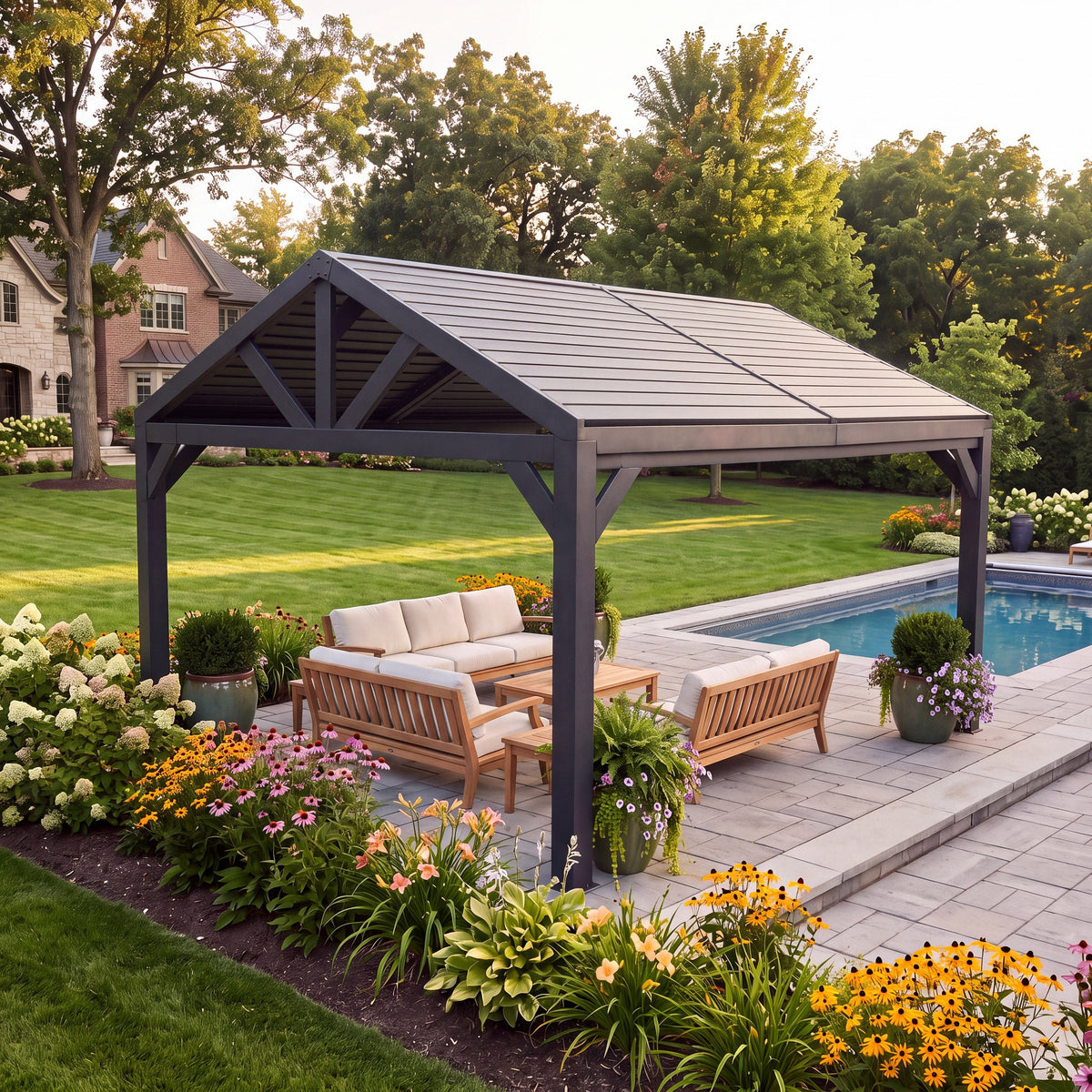 Ridgeline 16x14 – Pergola en acier à lames orientables