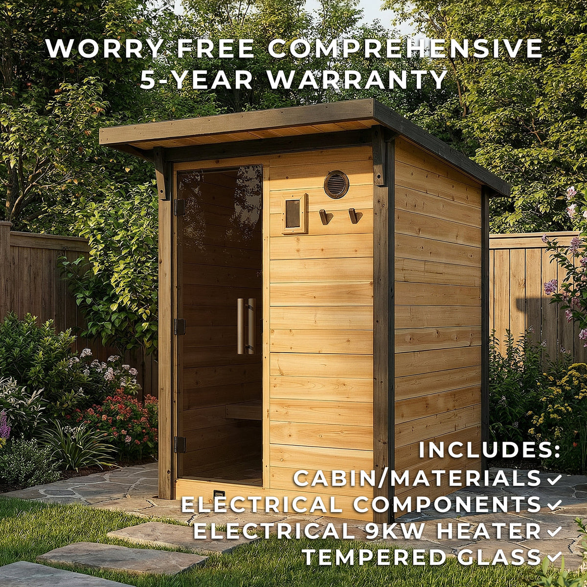 Bennett – Sauna cabine extérieur, 2-4 personnes