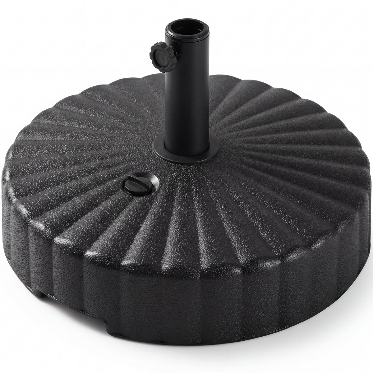 Plastic Parasol de Terrasse Base Pole Holder Accessory w/ 2 Adjustable Knobs - Best Choice Products