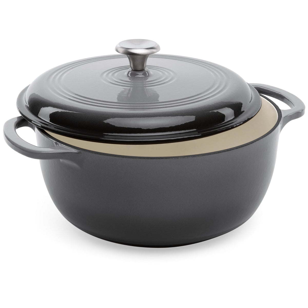 Cast-Iron Dutch Oven Kitchen Cookware w/ Enamel, Handles - 6qt - Best Choice Products