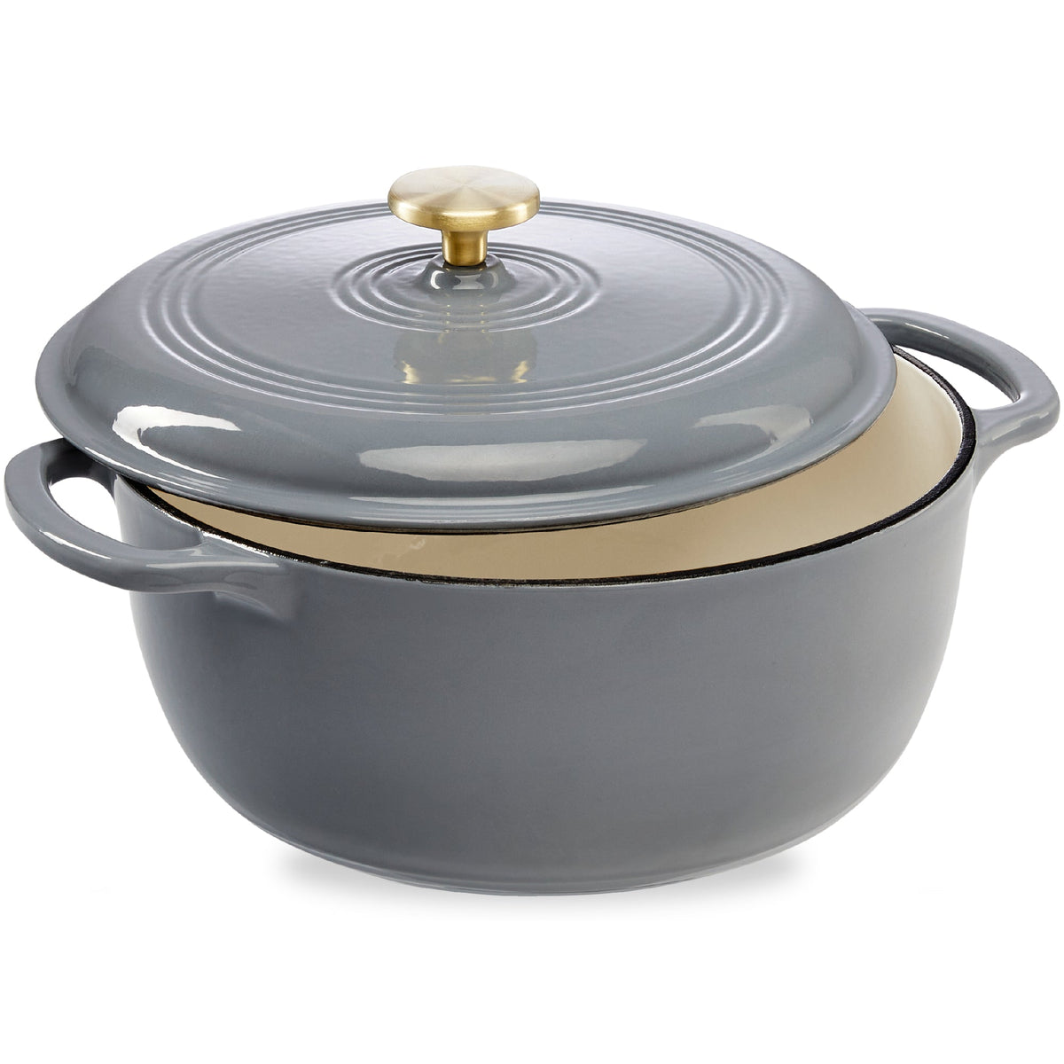 Cast-Iron Dutch Oven Kitchen Cookware w/ Enamel, Handles - 6qt - Best Choice Products