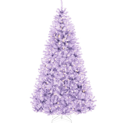 Pre-Lit Artificial Lavender Christmas Tree w/ Incandescent Lights - Best Choice Products