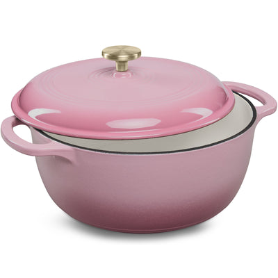 Cast-Iron Dutch Oven Kitchen Cookware w/ Enamel, Handles - 6qt - Best Choice Products