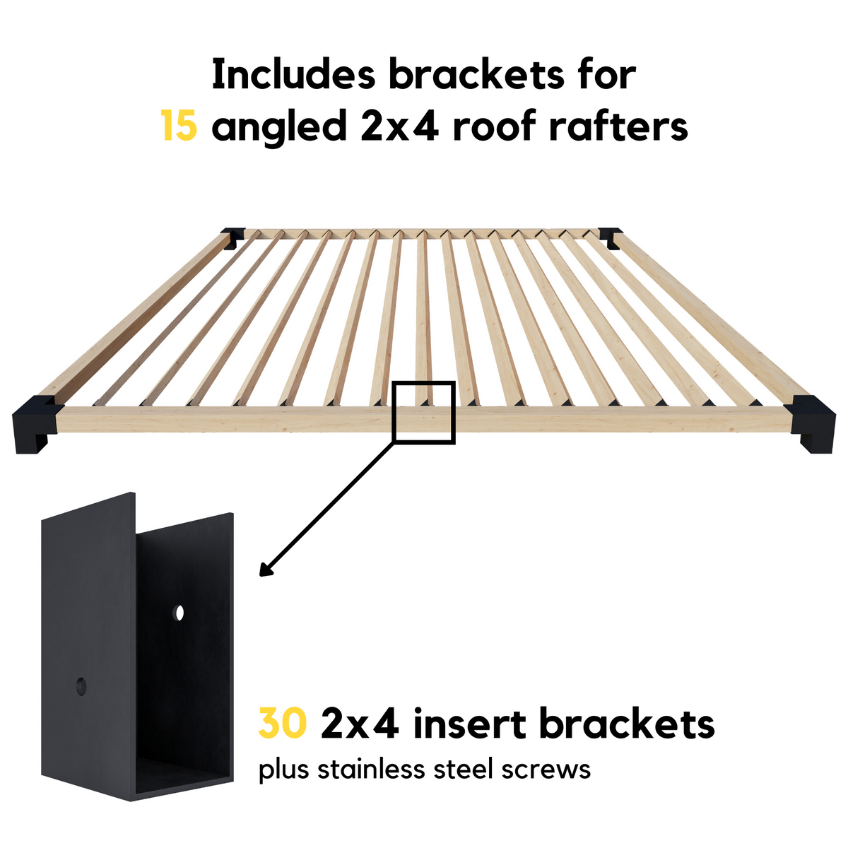 Kit de supports de pergola (4x4 et 2x4)