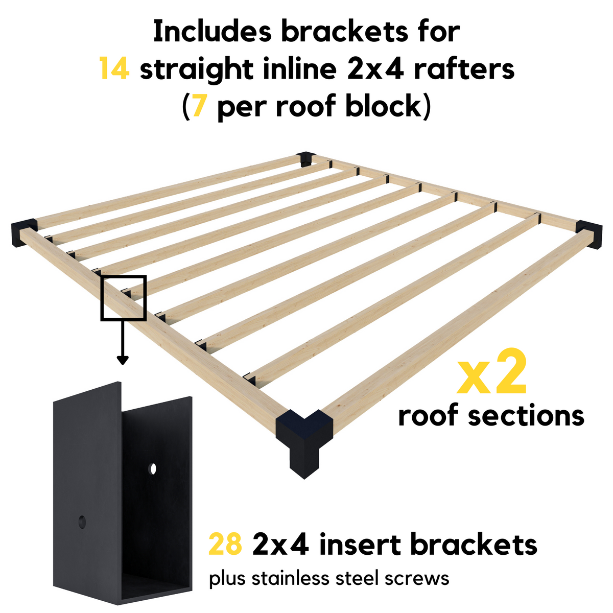 Kit pour construire une pergola adossée à la maison