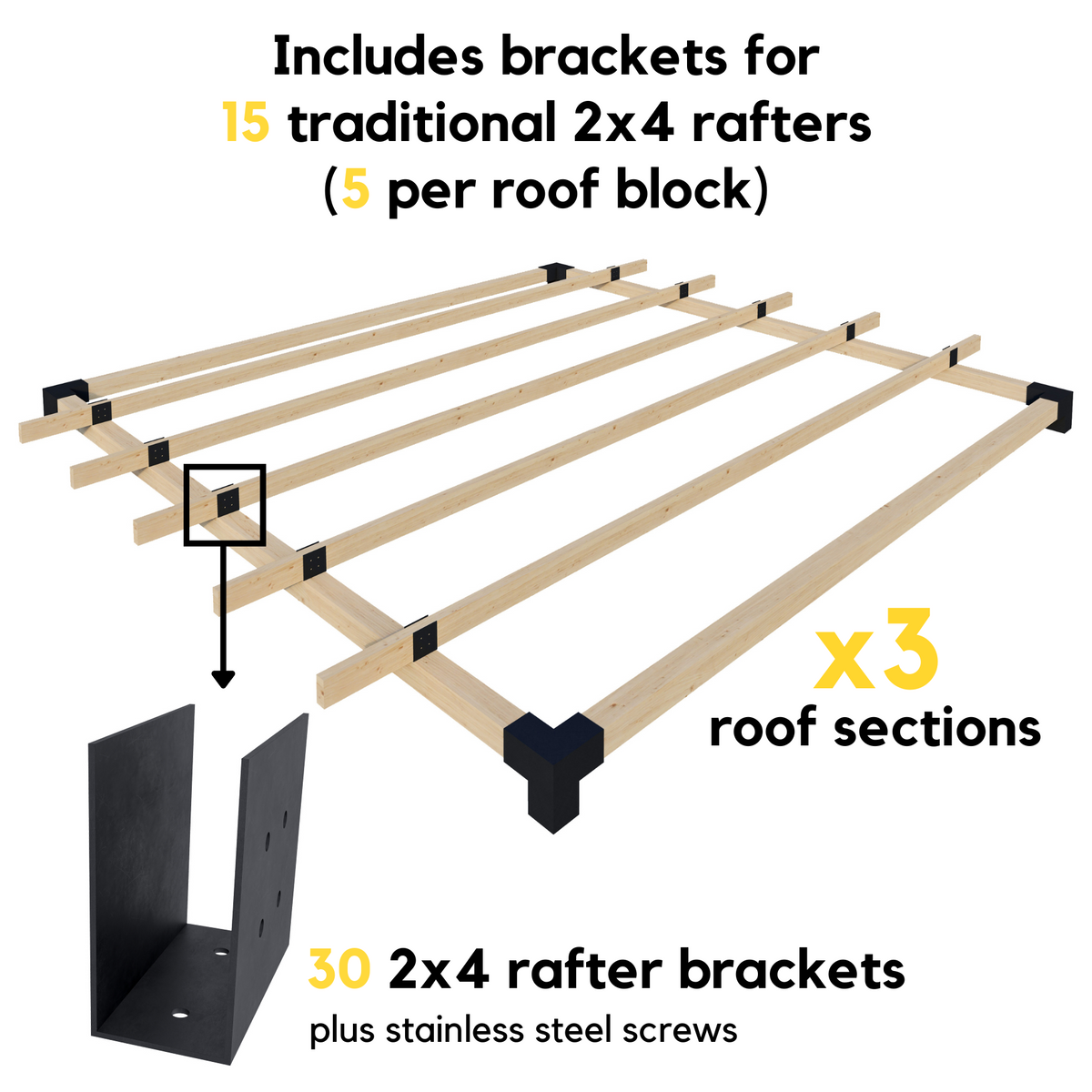 Kit métallique pour pergola – Supports pour pergola de toute taille