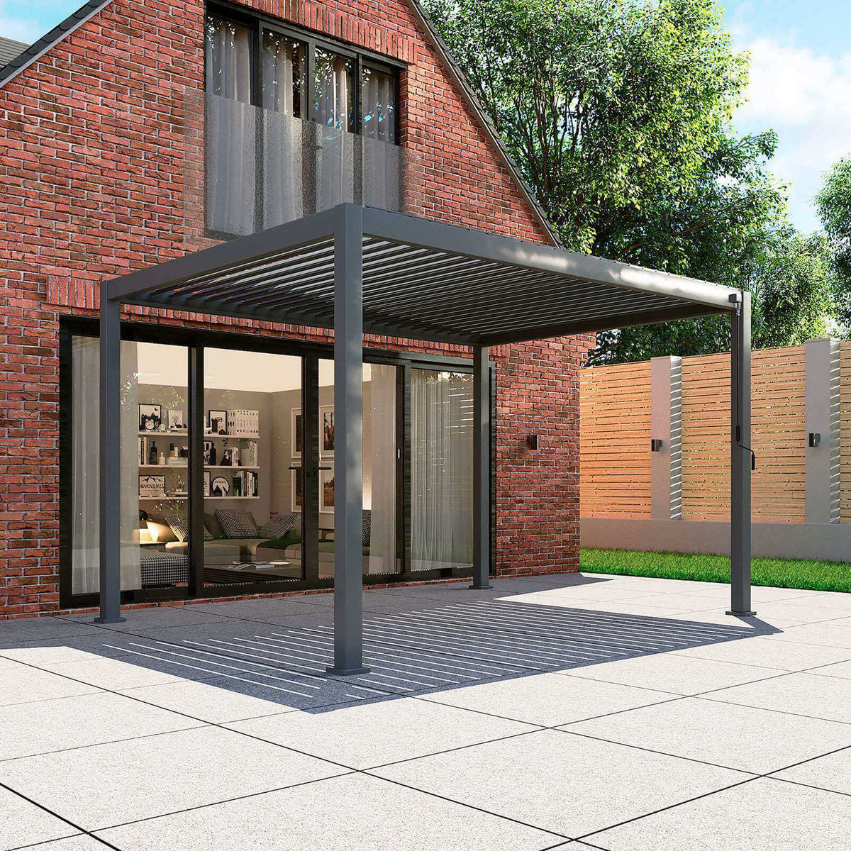 NOVA TITAN – Pergola rectangulaire 3.6m x 3m – gris (modèle 2026)