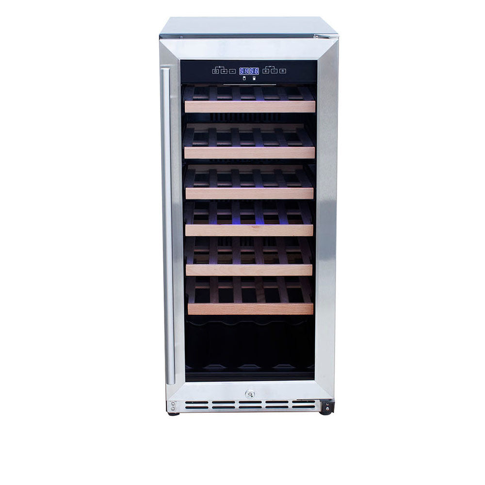 TrueFlame 15-Inch 3.2 Cu. Ft. Extérieur Rated Cave à Vin et Rafraîchisseur Extérieur avec Locking Door - Designing Backyards